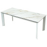 Керамические столы Стол CREMONA 160 KL-188 Контрастный мрамор / белый каркас, ®DISAUR