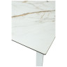 Керамические столы Стол CREMONA 160 KL-188 Контрастный мрамор / белый каркас, ®DISAUR