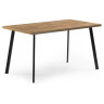 ТРИНИТИ ЛОФТ стол не раскладной 140 25 мм дуб крафт золотой / черный матовый