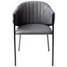 DILL.BLACK ECO стул-кресло на черном матовом каркасе с мягкой обивкой из экокожи