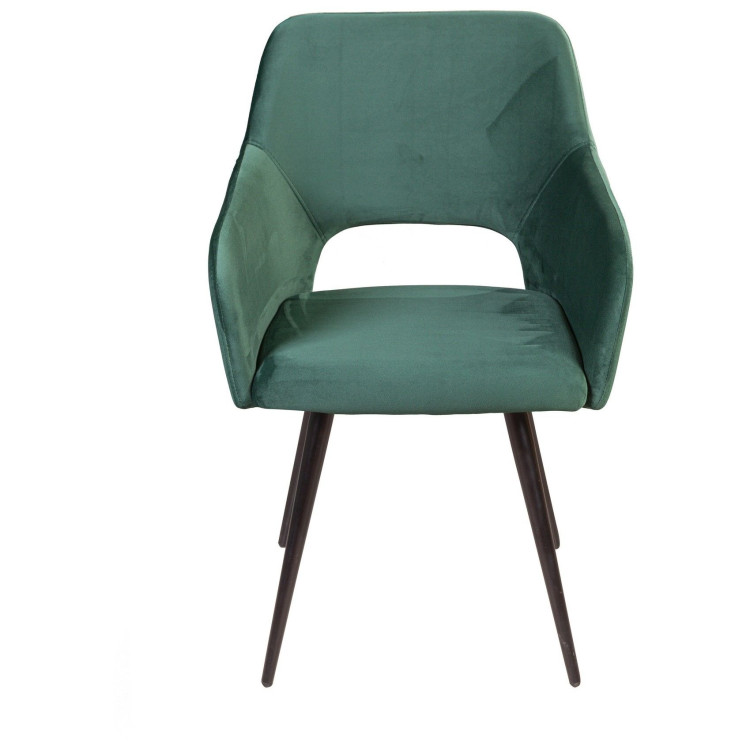 Стул-кресло Стул Charlie поворотный 360 градусов, бархат зеленый 19