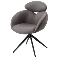 Стул ГУННАР (GUNNAR) 360 град, цвет СЕРЫЙ VEGA-88 / MIAMI-459, ткань / ЧЕРНЫЙ каркас, ®DISAUR tip_tovara