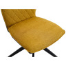 Стулья DC876 Стул мягкий поворотный., ГОРЧИЧНЫЙ#BREGO77/YUMA38, каркас металл черный КВАДРА