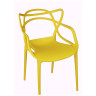 Стул-кресло DC459 Стул пластиковый литой, ЖЕЛТЫЙ#7180