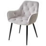 Финальные остатки Стул TROY BLUVEL-03 LIGHT GREY, велюр/ черный каркас М-City