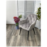 Финальные остатки Стул TROY BLUVEL-03 LIGHT GREY, велюр/ черный каркас М-City