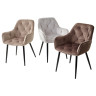 Финальные остатки Стул TROY BLUVEL-03 LIGHT GREY, велюр/ черный каркас М-City