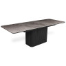 GABEN 160 обеденный стол с керамической столешницей, цвет черный / керамика Perlato Cream