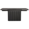 GABEN 160 обеденный стол с керамической столешницей, цвет черный / керамика Perlato Cream