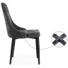 Стулья на металлокаркасе Kora black / dark gray