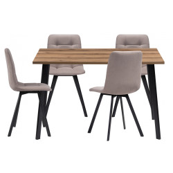 Эделин латте / дуб делано темный / черный матовый