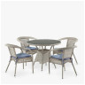 Обеденные группы Комплект плетеной мебели Лион-1C T220CT/Y32-W85 Latte 4Pcs (4+1)