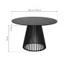 Керамические столы Terni 120 керамика черный мрамор матовый matt black marble solid ceramic / черный