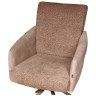 Стул-кресло JAN поворотное с возвратом, комбинированная обивка шенилл / замша, металлический каркас, цвет латте