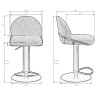 DOBRIN OLIVER барный стул с возможностью регулировке по высоте