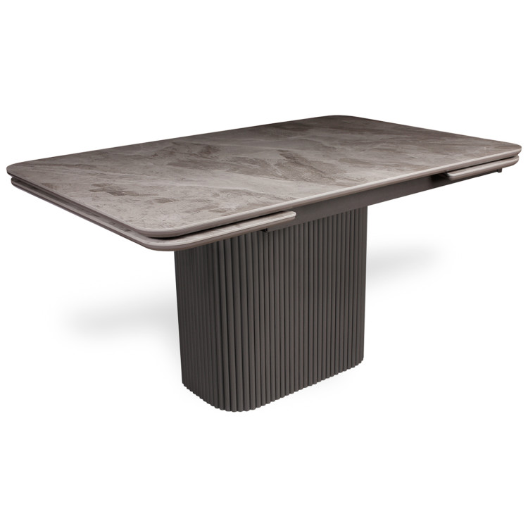 GABEN 140 обеденный стол с керамической столешницей, цвет керамика Perlato Cream / антрацит 