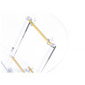 Журнальные столы складной Spirit 40x45 clear / gold