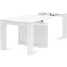 B2432 большой раздвижной стол-консоль из ЛМДФ, 4 вставки, max длина 241 см, цвет белый дуб