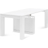 B2432 большой раздвижной стол-консоль из ЛМДФ, 4 вставки, max длина 241 см, цвет белый дуб