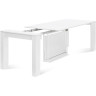 B2432 большой раздвижной стол-консоль из ЛМДФ, 4 вставки, max длина 241 см, цвет белый дуб