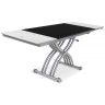 В2109-3 раздвижной стол-трансформер со стеклянной столешницей, цвет черный