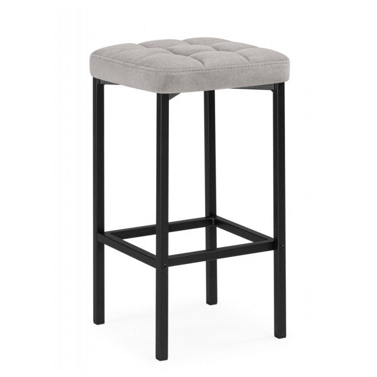 Барные стулья Лофт серый (катания сильвер) / черный