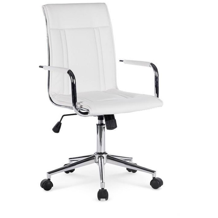 Компьютерное кресло HALMAR PORTO 2 с обивкой искусственной кожей, цвет белый