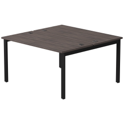 Бенч-система на 2 места Everprof EVO (ЭВО) на металлокаркасе 1380х670(1370)x755 Дуб Пасадена/Черный