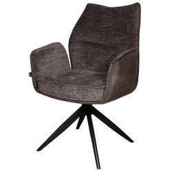 Стул-кресло GOTTO антрацит / черный с подлокотниками