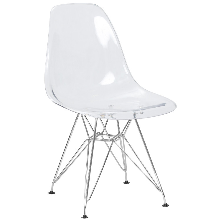 DOBRIN DSR CASPER стул обеденный, ножки хром, цвет прозрачный
