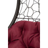 Кресло подвесное БРИЗ, цвет темно-коричневый, подушка – бордовый