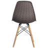 Стулья Стул пластиковый Eames DSW GRID коричневый