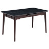 Керамические столы DT309 Стол раскладной Lauren black gold, 140-180/80*76, керамич. столешница, основ. дерево корич.