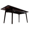 Керамические столы DT309 Стол раскладной Lauren black gold, 140-180/80*76, керамич. столешница, основ. дерево корич.
