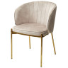 Стулья для гостиной Стул DIANA UF912-11B античный бежевый, велюр / золотой каркас М-City