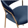 СТУЛЬЯ Комплект из 2-х стульев Turin синий, золотые ножки