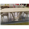 Спейс-4СТ - раздвижной обеденный стол со стеклянной вставкой