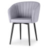 МОНШАУ стул на металлическом каркасе с обивкой тканью велюр, цвет серо-лиловый (velutto 49)