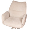 Стул-кресло поворотное GOTTO, комбинированная обивка шенилл / замша, металлический каркас, цвет латте