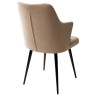 Стулья для гостиной Стул HERMAN 360 град. БЕЖЕВЫЙ #5, велюр / черный каркас М-City