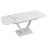 ALATRI 120 стол обеденный с керамической столешницей, цвет белый мрамор (GLOSS STATUARIO WHITE SOLID CERAMIC) ®DISAUR