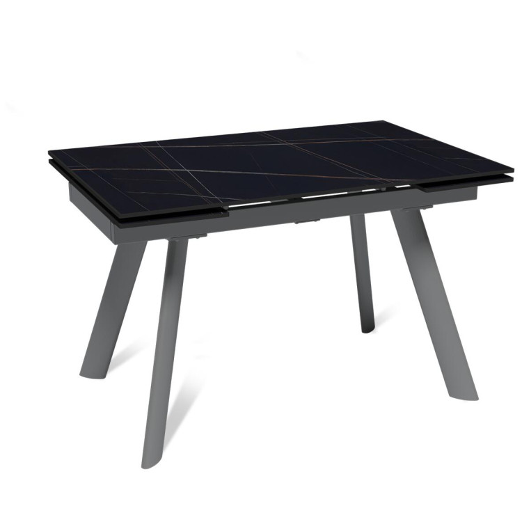 Керамические столы Стол раскладной Stone (120+30+30), керамика матовая Black Gold