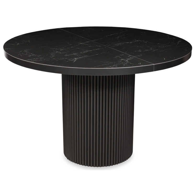 ORLANDO круглый сто с керамической столешницей, цвет мрамор черный
