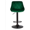 Барные стулья Набор 2 шт Стул барный DOBRIN LOGAN BLACK, зеленый велюр (MJ9-88)