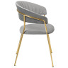 СТУЛЬЯ Комплект из 2-х стульев Turin серый, золотые ножки