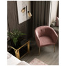 Мягкие кресла Шале розовый обивка велюр ножки металл цвет золото