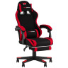 Игровые кресла TopChairs Prophet с оттоманкой, ткань, черно-красный