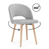 Деревянные стулья Курбис 360 светло-серый (zd 960) / светлое дерево
