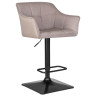 DOBRIN RALF барный стул регулируемый с обивкой тканью, цвет светло-серый