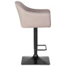 DOBRIN RALF барный стул регулируемый с обивкой тканью, цвет светло-серый
